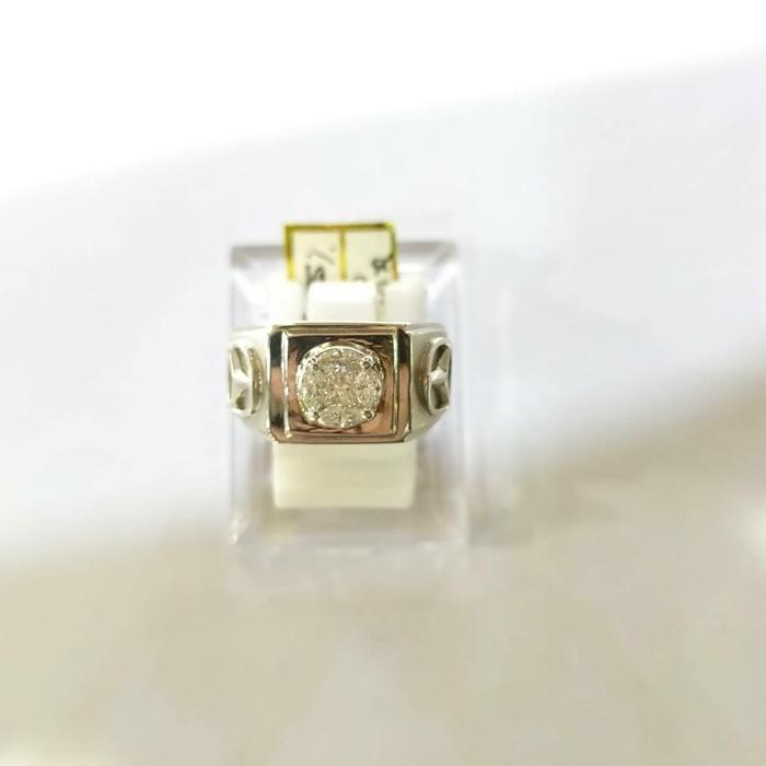 Cincin Pria Berlian Diamond 0.365 ct Emas Putih 750