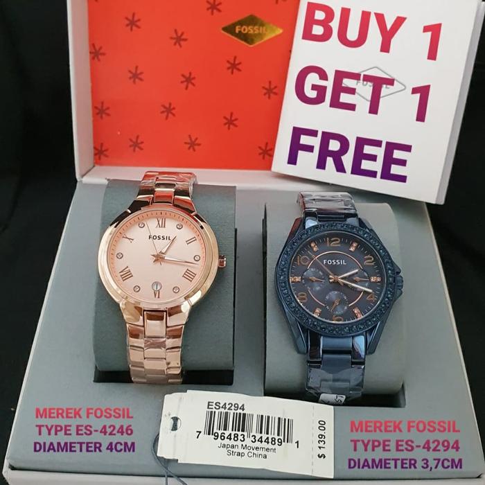 Jam Tangan Wanita Fossil ES 4294 Buy 1 Free 1 Ori BM 3.7cm