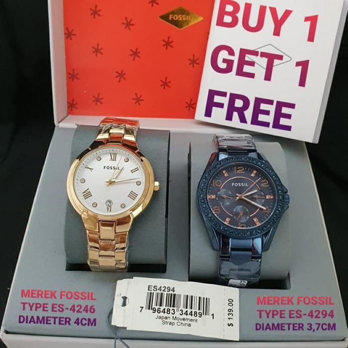 Jam Tangan Wanita Fossil ES 4294 Buy 1 Free 1 Ori BM 37mm