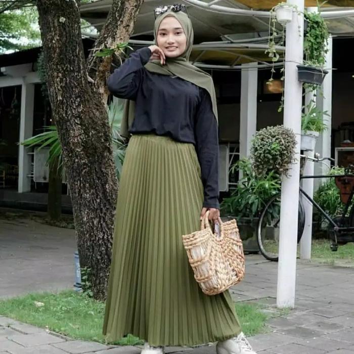 Rok plisket murah / skirt plisket / gamis plisket / celana plisket
