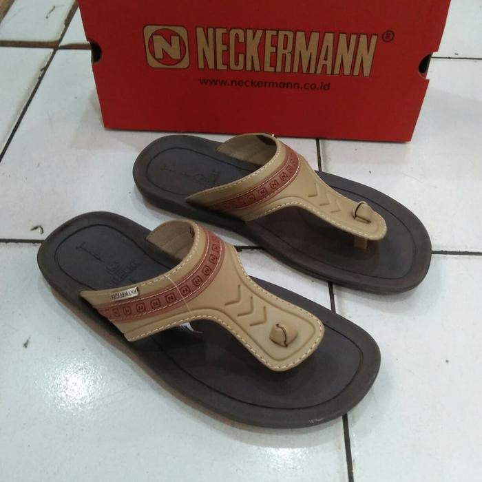 Sandal jepit karet pria Neckerman LV 9356 Ivory original