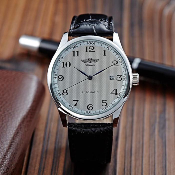 PROMO Winner Jam Otomatis Klasik Otomatis dengan Tanggal Strap