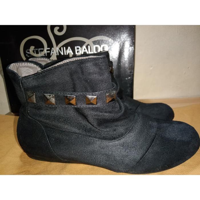 SEPATU BOOTS IMPORT STEFANIA BALDO 37, SEPATU BOOTS HITAM WANITA