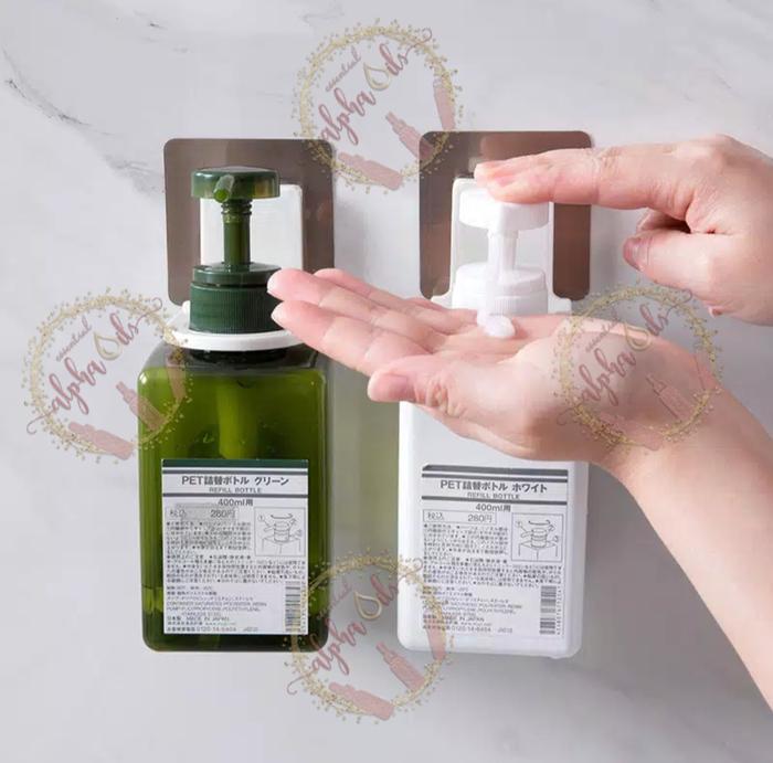 Bracket Gantung Botol Self Adhesive Botol Pump Hand Sanitizer Shampoo
