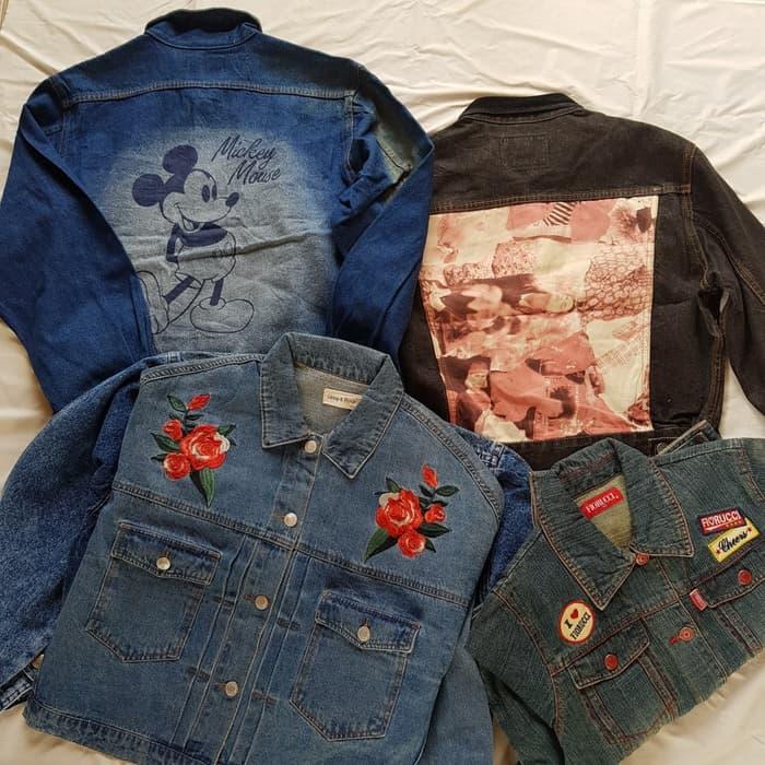 jaket jeans gap hnm guess mickey mouse uniqlo levis lee wrangler