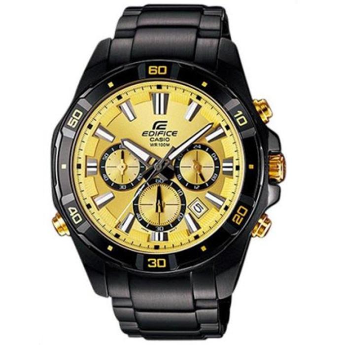 JAM TANGAN PRIA CASIO EDIFICE ORIGINAL ANALOG HITAM STAINLESS EFR-534BK-9A EDIFICE EFR 534BK 9A EDIF