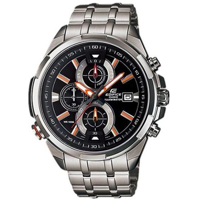 JAM TANGAN PRIA CASIO EDIFICE ORIGINAL ANALOG PERAK STAINLESS EFR-536D-1A4 EDIFICE EFR 536D 1A4 EDIF