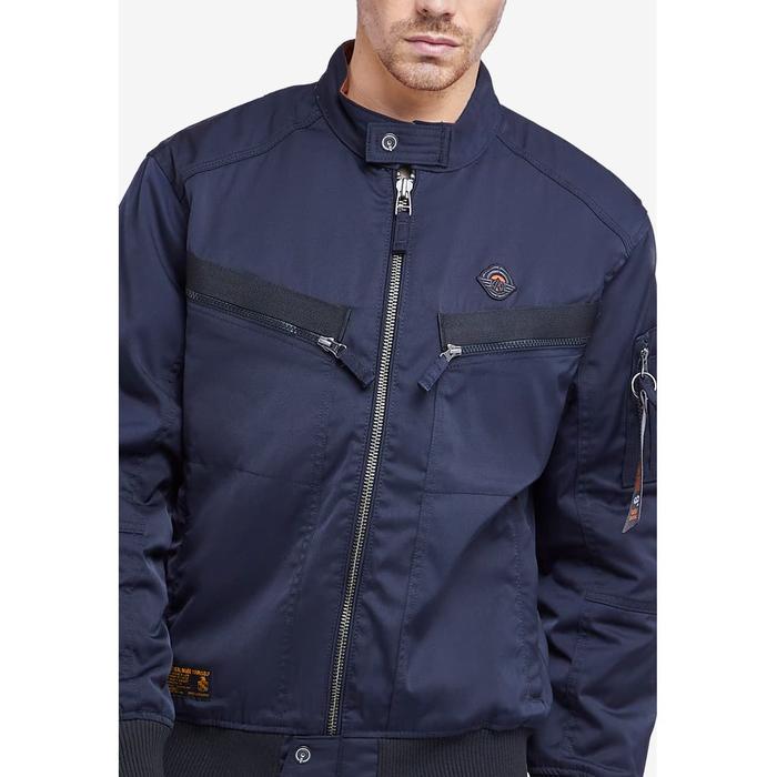 JAKET BOMBER PRIA UKURAN BESAR BIG SIZE MGEE CROSS 016 HITAM
