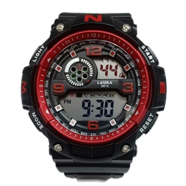Lasika S613 Jam Tangan Sport Pria Murah Anti Air - Tali Karet