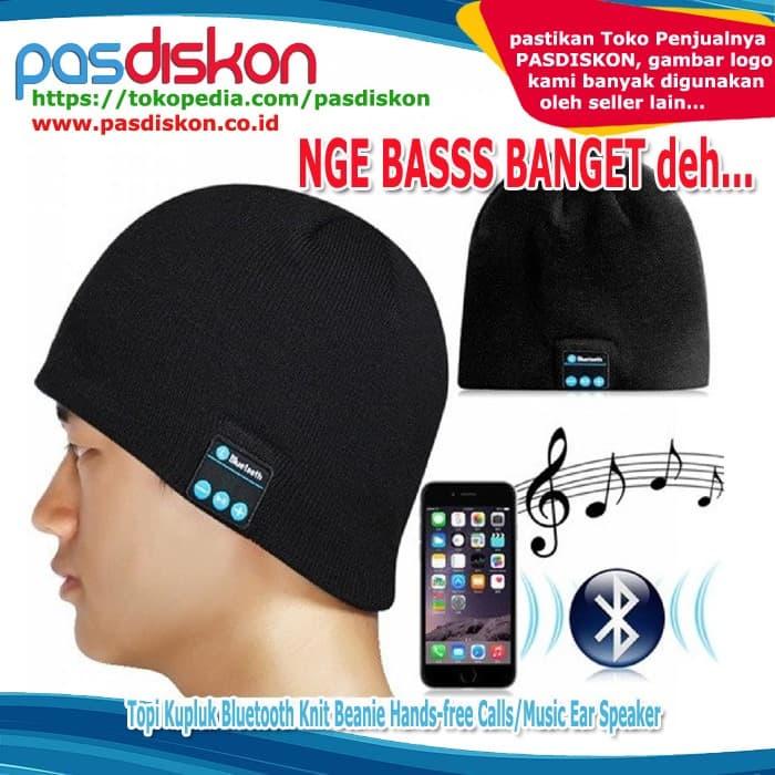 Kupluk Bluetooth Knit Beanie Earphone Speaker SuperBass Music/TelpCall