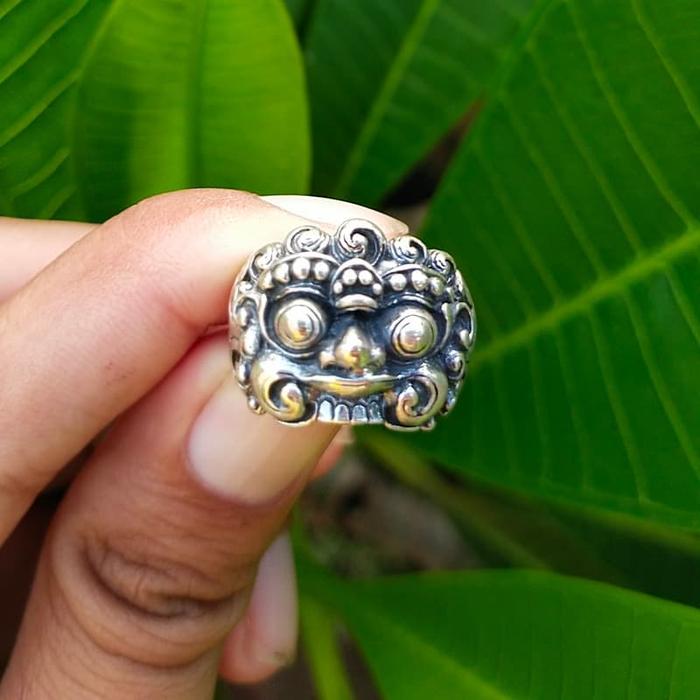 Cincin Ring Perak silver Barong Jawan Ukir Lebar Asli 925 Custom
