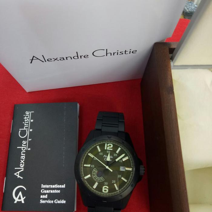 Jam Tangan Analog Pria Alexandre Christie AC 6536 ME Stainless BLACK