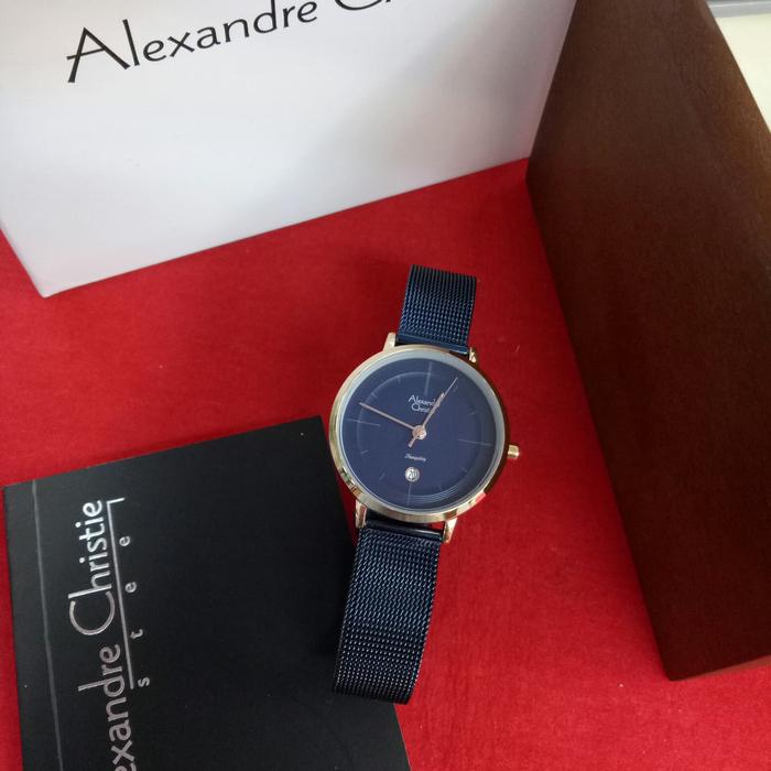 Jam Tangan Analog wanita Alexandre Christie AC 8627 LD dark blue