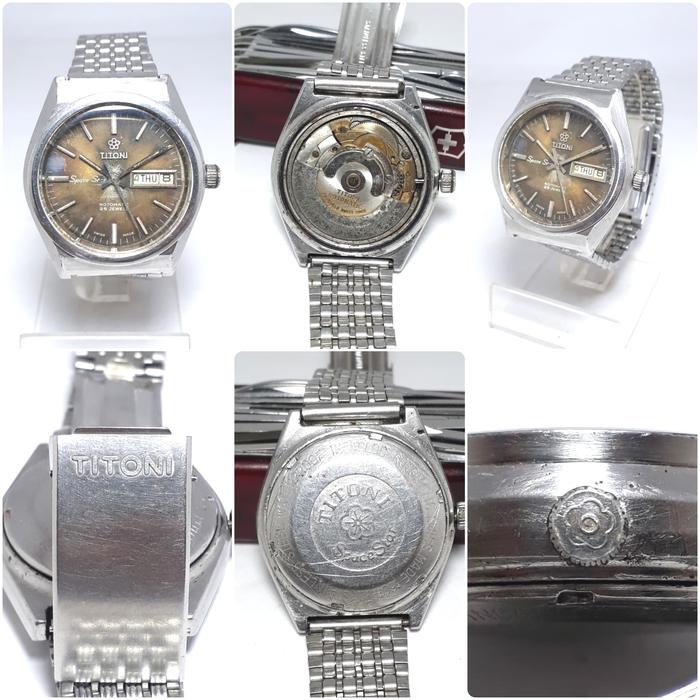 TITONI SPACE STAR. Rotomatic 2788 Engine. Incabloc.Vintage Swiss Made