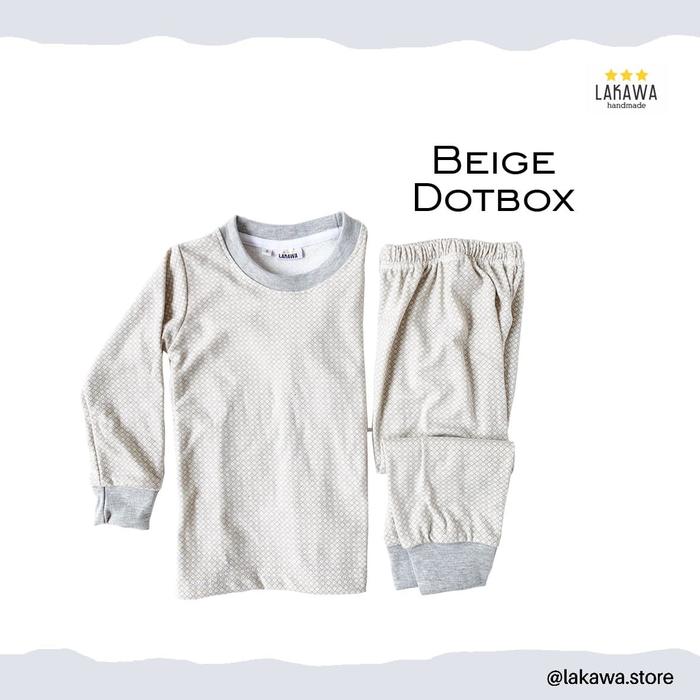 Piyama Panjang Lakawa Beige Dotbox