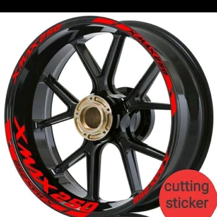 STICKER VELG XMAX CUTTING STICKER RED