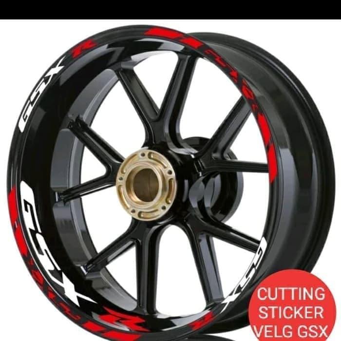 STICKER VELG SUZUKI GSX CUTTING STICKER red 01