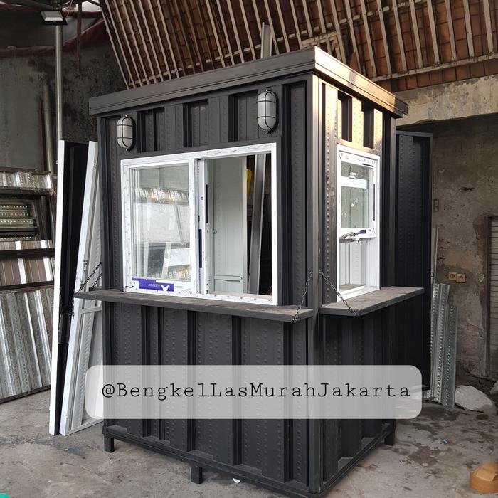Booth Semi Container / Gerobak Kontainer Knock Down 1.5x1x2