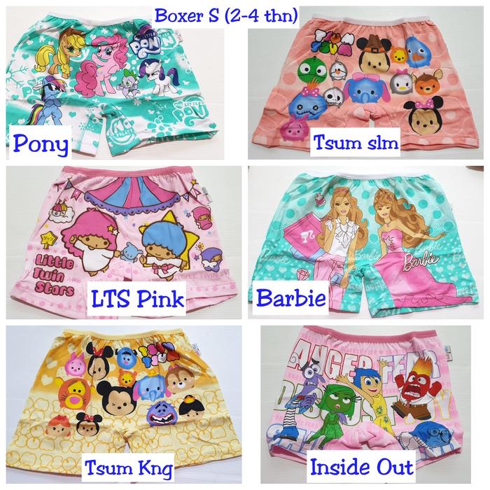 Boxer Anak Cewe merk Jessie n Mike ukuran S (2-4 thn)