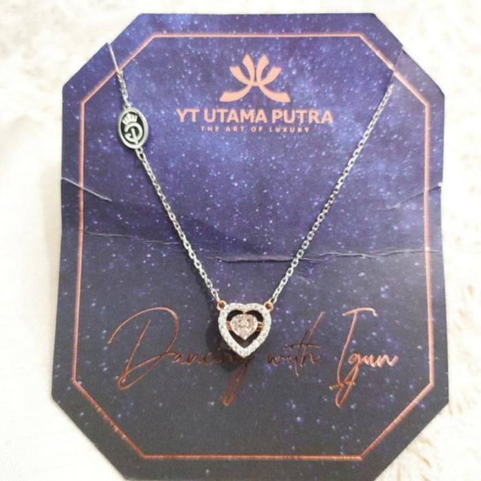 Kalung Liontin Dancing Stone Igun Jewellery made Gold Toko Emas asli