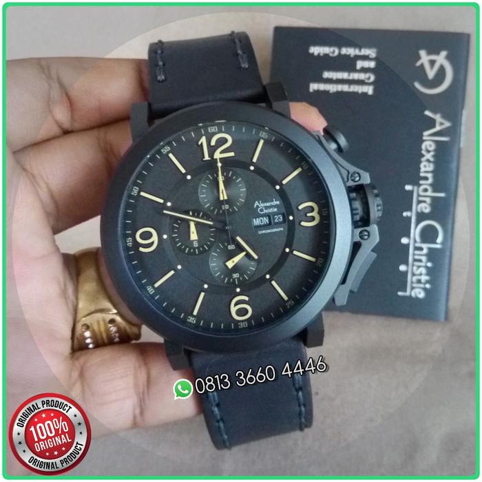 Alexandre Christie 6281 Mc Full Black Leather Original