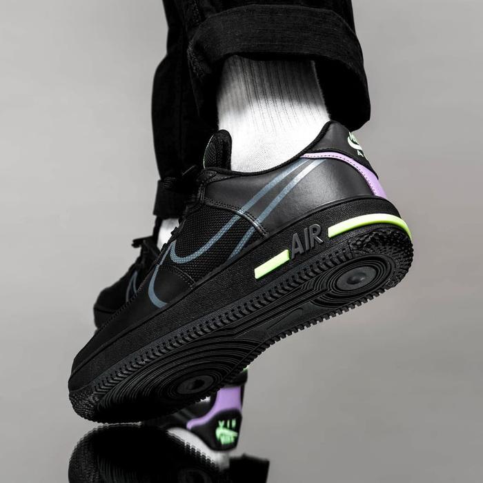 Nike Air Force 1 React Black WMNS Original BNIB RESMI