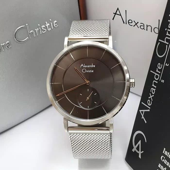 Alexandre Christie AC 8586 / AC 8586MS Silver Black Original&Garansi