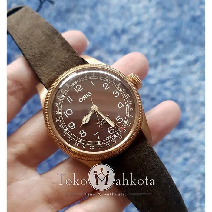 Jam ORIS Bronze Big Crown Pointer Date Brown Dial 754 7741 3166