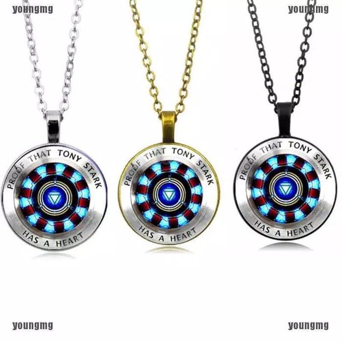 Kalung Rantai Dengan Liontin Bentuk Hati Avengers Iron man