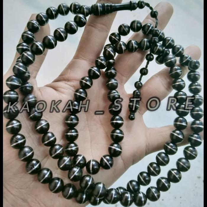 tasbih kokka kaokah motif bulat prada hitam