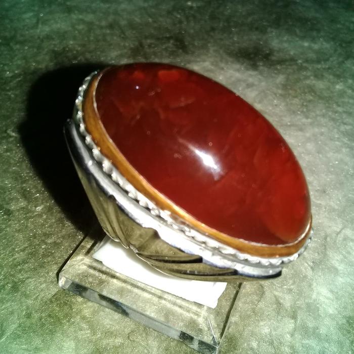 Batu Pandan Merah Ring Monel
