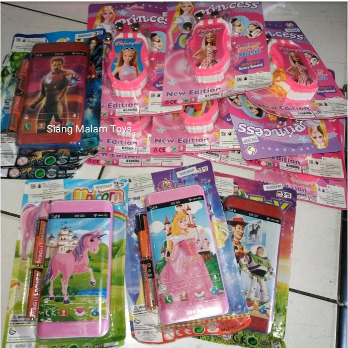 Mainan HP Handphone Anak ada musik model lipat flip dan android