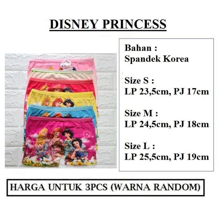 Celana Dalam Anak CD anak cewek perempuan Disney Princess size S M L