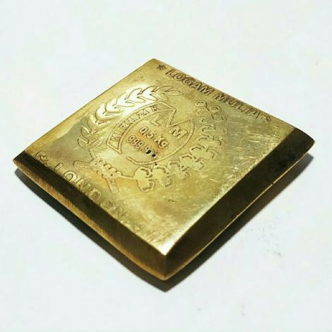 Replika Emas Batangan Logam Mulia LM London 24 K Bahan Kuningan