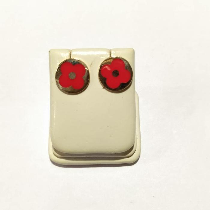Anting Tusuk Fashion Van Cleef Emas Kuning