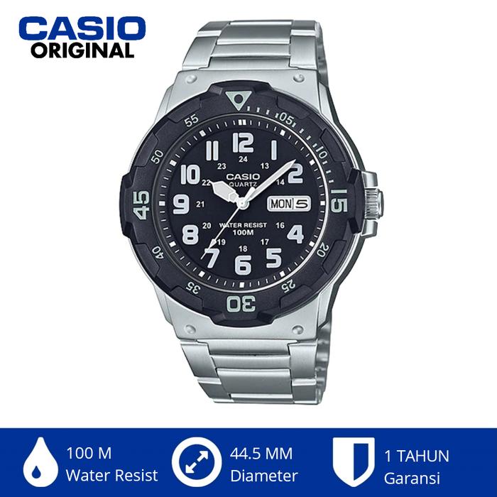Casio Original Mrw200 Mrw-200hd-1bv Jam Tangan Analog Pria Stainless