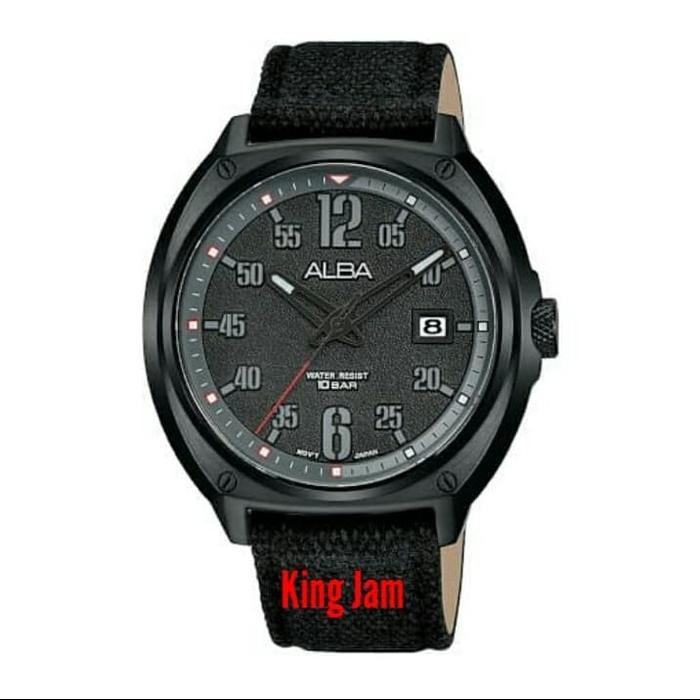 Jam Tangan Pria Alba AS9J37X1 Original Black Garansi Resmi