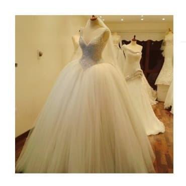 Gaun pengantin organza/wedding dress organza/gaun pernikahan organza
