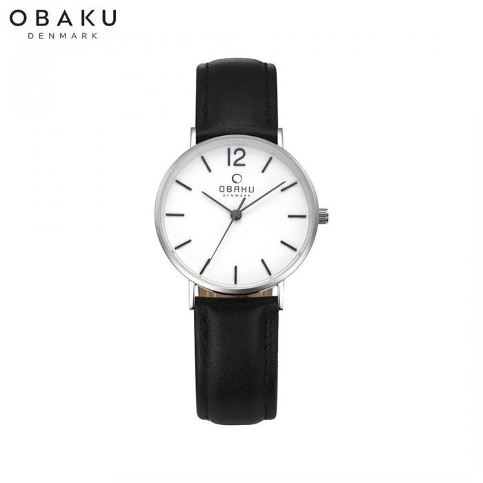 Obaku Denmark - Mark Lille Black Leather Watch (V197LXCWRB)