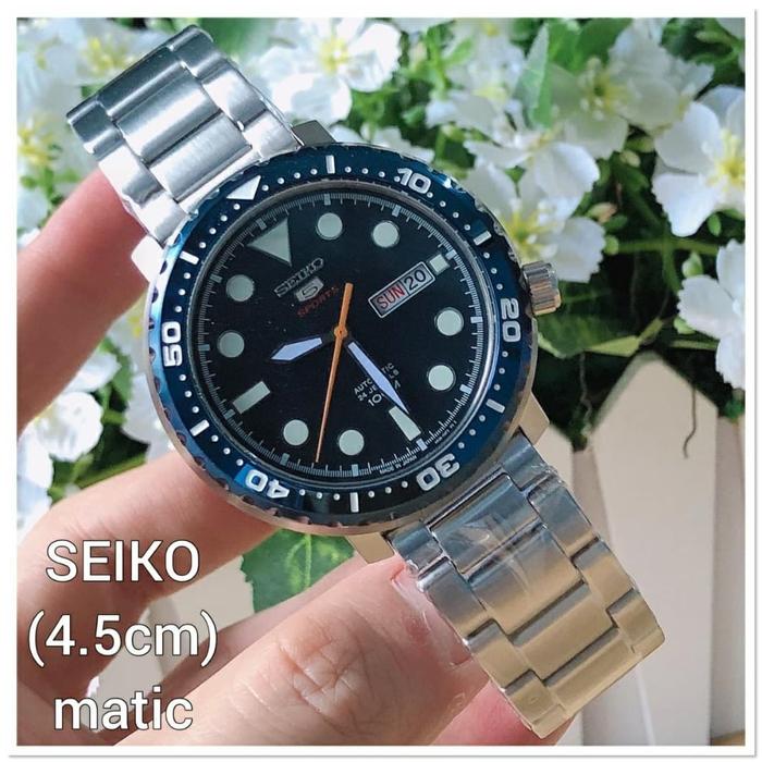 Jam Tangan Pria Merek Seiko 5 Sport 24 Jewels Automatic Ori BM 4.5cm