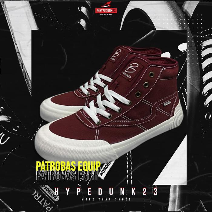 Sepatu Patrobas Equip High Maroon (Merah Maroon)