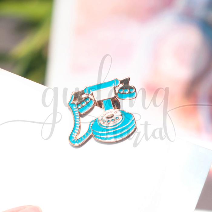 Pin Telepon Kuno Vintage Bros Tas Lucu Unik GH 208267