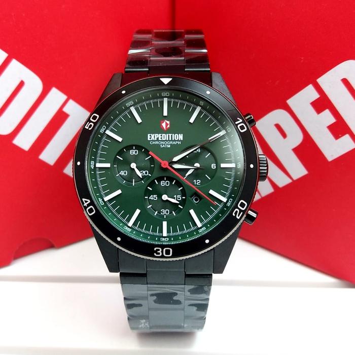 JAM TANGAN PRIA EXPEDITION E 6791 E6791 BLACK GREEN ORIGINAL MURAH