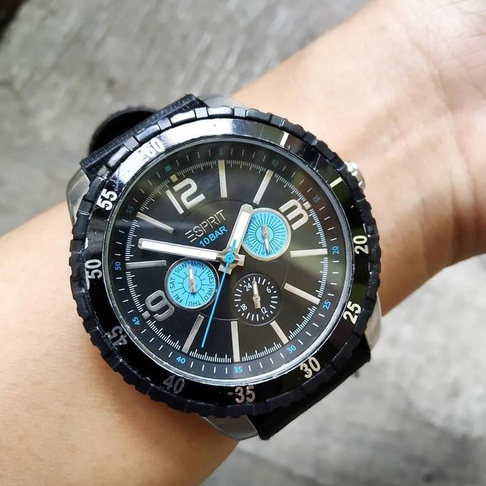 Jam Tangan Vintage Original Esprit chrono daydate sports big size
