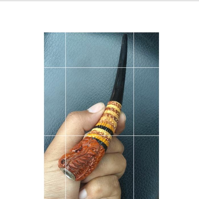 ONCE KAYU BERTUAH UKIR NAGA/PIPA ONCE KAYU UKIR
