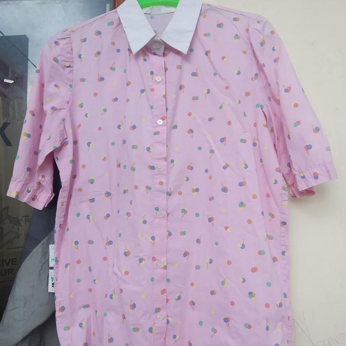 Kemeja wanita Import Korea Ice Cream - RF
