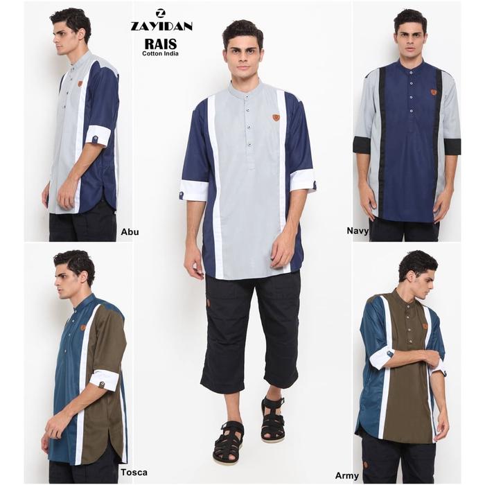 Zayidan Baju Koko Gamis Muslim Pria Rais Series By Zayidan Bahan Katun India Lembut Adem Dewasa