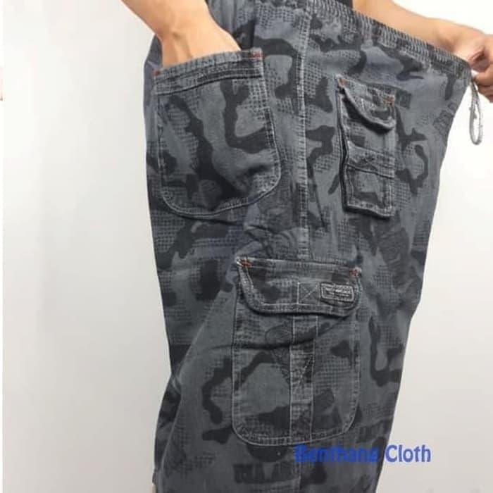 Celana Pendek JUMBO Loreng Doreng Cargo Army XXL KASUAL 100% Ori
