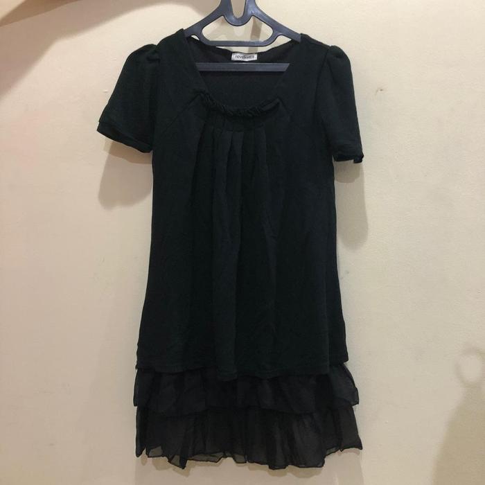 Mini Dress Hitam Merek Novel Mice