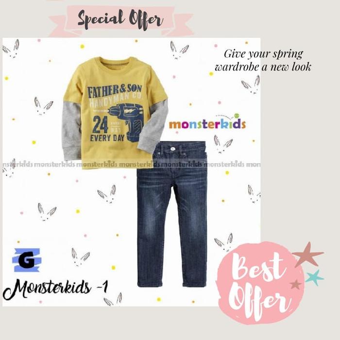 SETELAN MONSTER KIDS 1G FATHER AND SON | BAJU SETELAN ANAK LAKI-LAKI